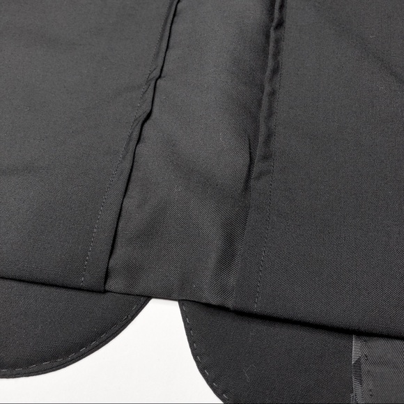 Burberry Black Double Vent Slim Fit Wool Blazer